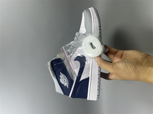Women Running Weapon Air Jordan 1 White/Navy/Grey Shoes 504 Women Running Weapon Air Jordan 1 White/Navy/Grey Shoes 504